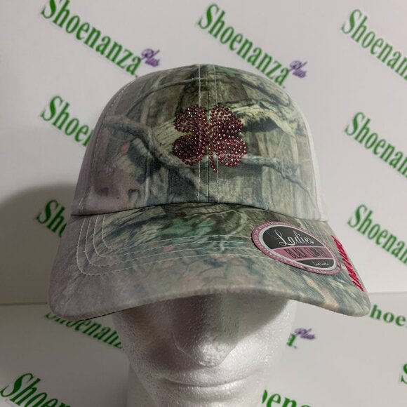Black Clover Hat Live Hunt Lucky Cap Ladies Womens Mossy Oak Camouflage Camo - Picture 1 of 8